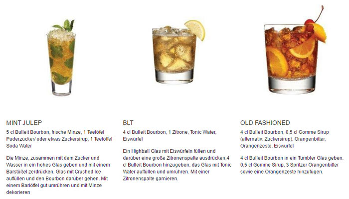 Bulleit Bourbon Cocktails