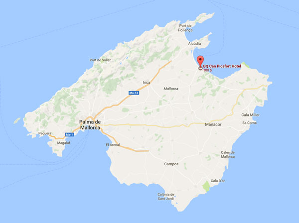 Lage Hotel Mallorca