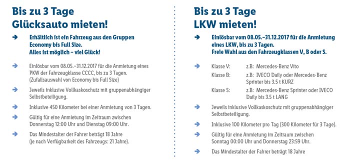 LIDL/SIXT Aktion Details