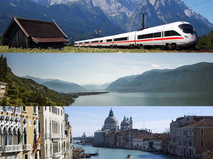 Bahn Gutschein Österreich, Italien oder Schweiz