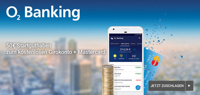 o2 Banking Girokonto Startguthaben
