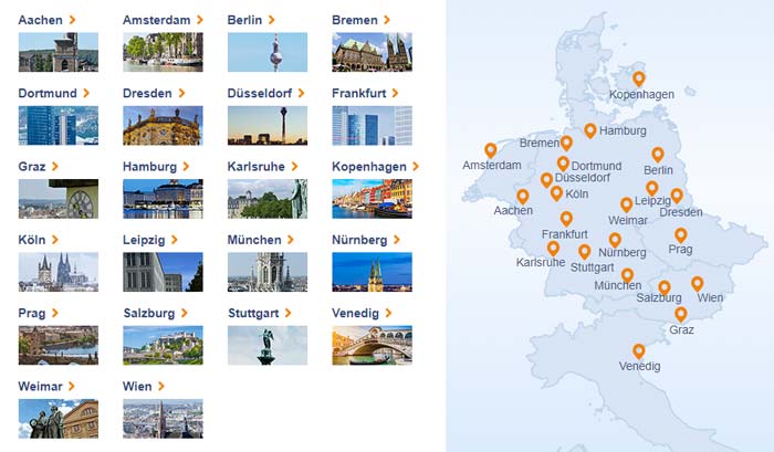 A&O Hostels Standorte