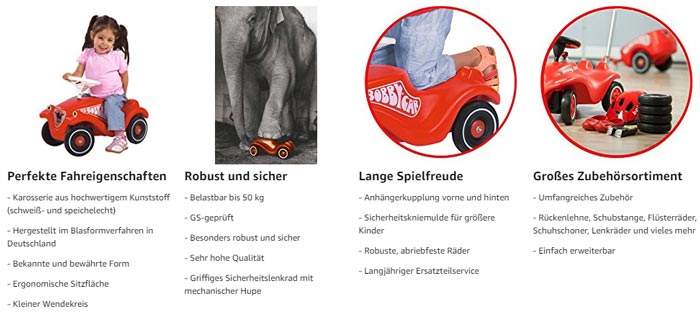 BIG Bobby Car Classic Vorteile