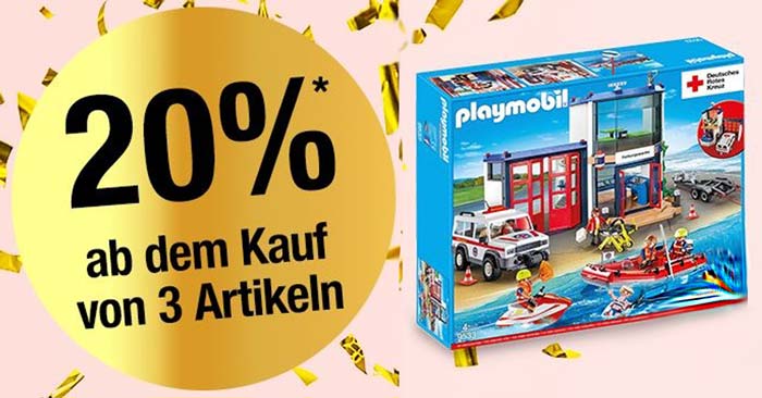 20% Rabatt auf Spielwaren & Kinderbekleidung