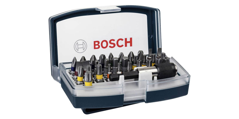 Bosch Schrauberbit-Set 32-teilig Mit Gürtelclip – Robuste Kunststoffbox, Made In Germany