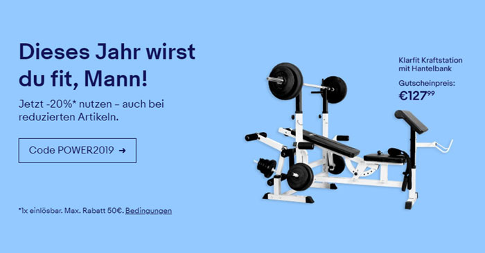 eBay Fitness Gutschein