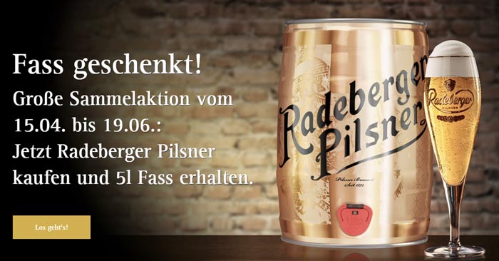 Radeberger Fass geschenkt