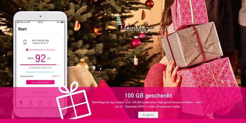 Telekom gratis Datenvolumen