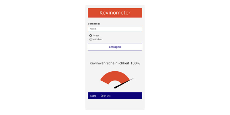 Kevinometer App
