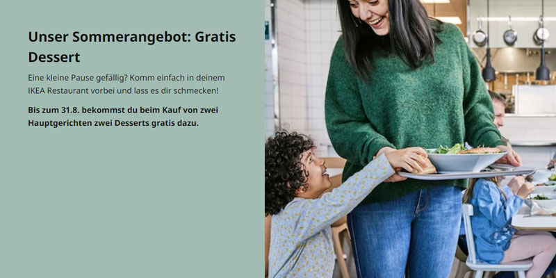 IKEA Restaurant Sommerangebot