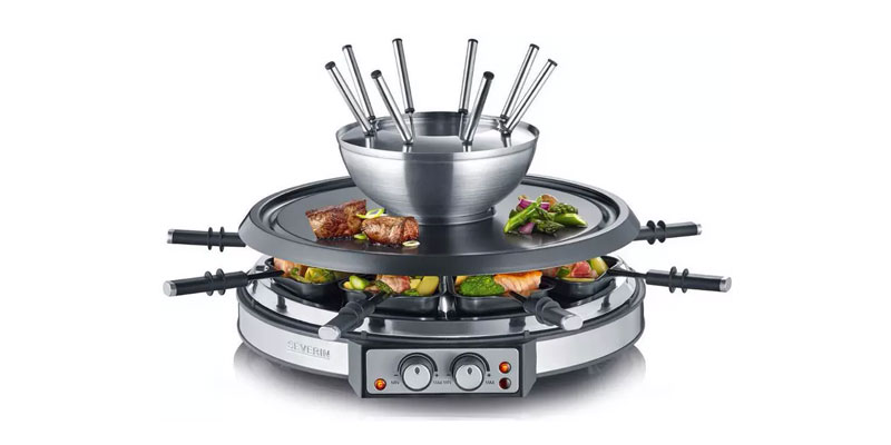 Severin Raclette Fondue Kombigerät RG 2348