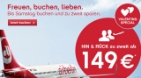 AirBerlin Valentins-Special: Hin- und Rückflug für 2 Personen ab 149€!