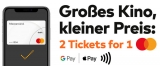 Cinemaxx 2 für 1 Tickets bei mobiler Zahlung mit Google Pay/Apple Pay & Mastercard