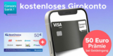 Kostenloses Consorsbank Girokonto + 50€ BestChoice-/ Amazon Gutschein + 50€ Startguthaben geschenkt