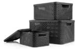 3x Curver Aufbewahrungsboxen ‚Style‘ im Rattan Design für 26,99€