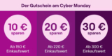 eBay Cyber Monday: 10€ Gutschein ab 150€, 20€ Gutschein ab 220€ oder 30€ Gutschein ab 300€ auf ausgewählte Kategorien