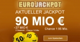 3 x Felder EuroJackpot online fast kostenlos spielen dank 5€ Gutschein