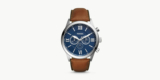 Fossil Flynn Chronograph Herrenuhr BQ2125IE (48mm) mit Lederarmband für 49€