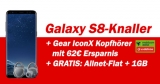Vodafone Comfort Allnet Flat + Samsung Galaxy S8 & Gear IconX Kopfhörer + Speicherkarte für 19,99€/Monat