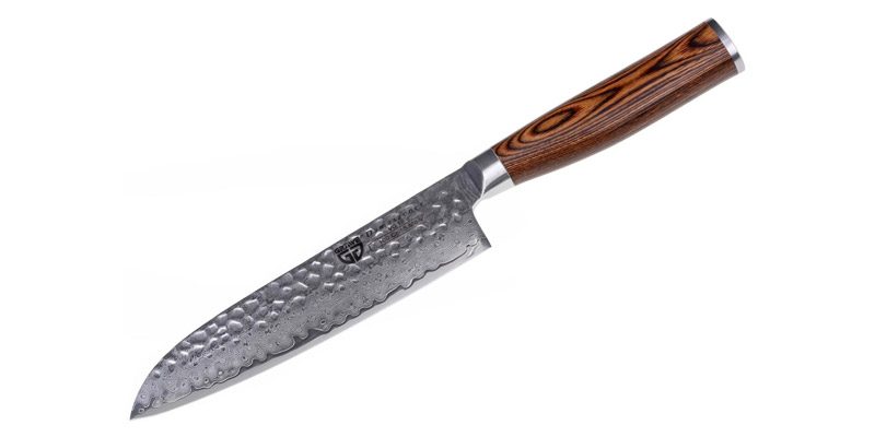 Gräwe Santoku-Damastmesser (17,5 cm Klinge) aus Damaststahl für 83,89€