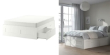 IKEA Brimnes Bettgestell mit Schubladen (weiß oder schwarz) 140×200 cm für 139€