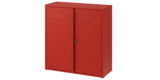 IKEA: Ivar Stahlschrank (rot) mit verschließbaren Türen für 59,89€