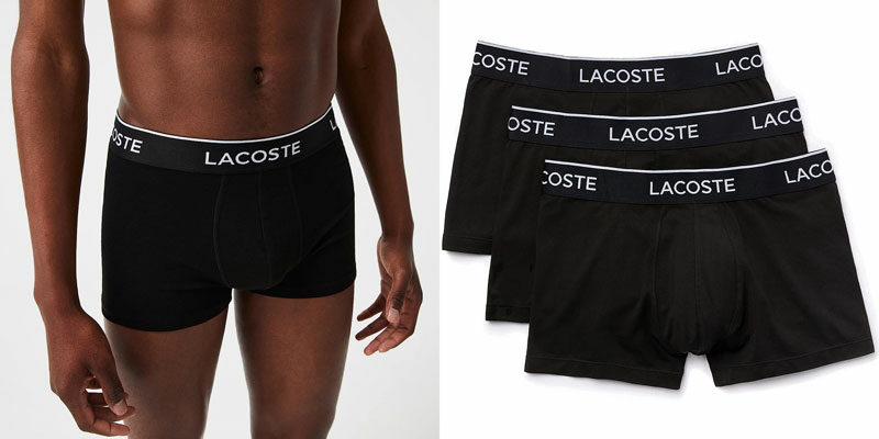 3x Lacoste Herren Boxershorts für 24€ in schwarz