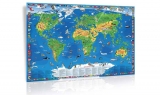 Laminierte Weltkarte für Kinder (abwaschbar) für 5,97€