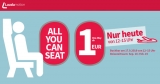 Laudamotion Allyoucanseat Aktion: Flugtickets ab 1€ [12 bis 15 Uhr]