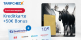 Kostenlose Bank Norwegian Kreditkarte + 50€ Startguthaben + 10€ BestChoice-/ Amazon Gutschein als Prämie