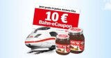 Deutsche Bahn Nutella Aktion: 10€ Bahn eCoupon auf Aktionsgläsern
