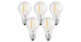 5er Pack Osram LED Classic Lampe E27 (durchsichtig) für 6,99€