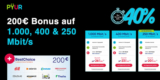 PYUR Internet DSL Tarife mit 40% Rabatt + 200€ BestChoice-/ Amazon Gutschein