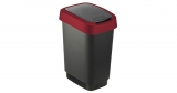 Rotho Twist Mülleimer 10 Liter (schwarz/rot) für 5,95€