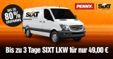 Sixt Transporter Gutschein: 3 Tage Sixt LKW für 49€ bei Penny