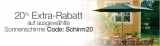 Günstige Sonnenschirme: 20% Rabatt auf Sonnenschirme bei Amazon