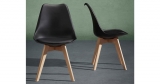 2x Stuhl Rocky im Skandi-Stil (schwarz) für 33,75€