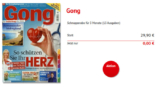 Schnupperabo der Zeitschrift Gong (13 Ausgaben) kostenlos